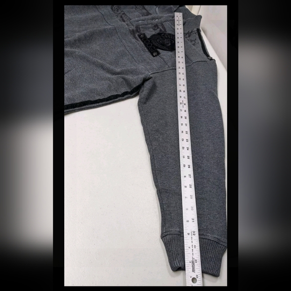 COOGI Henley Pullover Sweater Long Sleeve XXL 2XL 90s Y2K Military - Picture 8 of 10